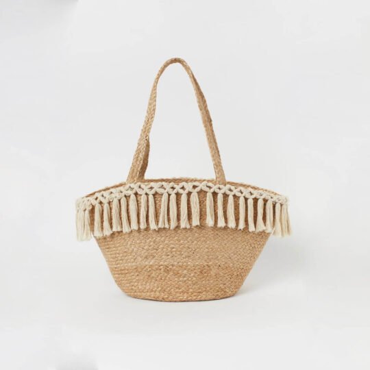 Tasseled Beach Bag